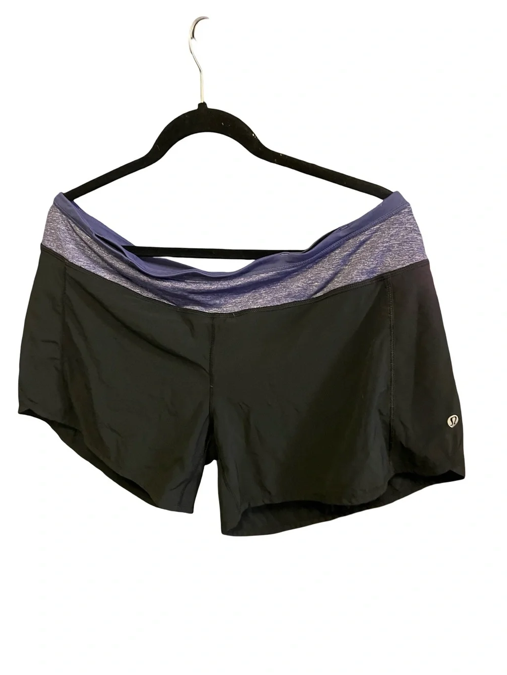 2/$20 🌸 lululemon athletica Black shorts with Purple Waistband Accent size 12